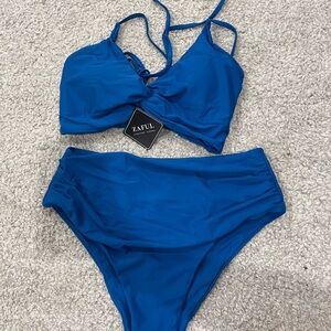 Zaful Vibrant Blue Bikini Set